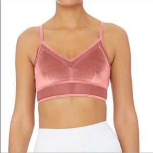 Rosewood Velvet Alo Yoga Sports Bra